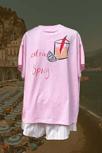 Sets: Extra Spicy Tshirt Set - Pink/Pink Stripe