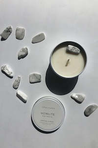 Howlite Crystal Candle