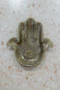 Decor: The Luck Dish Evil Eye - Gold Brass