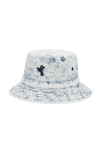 Headwear: Denim Bucket Hat - Checkmate