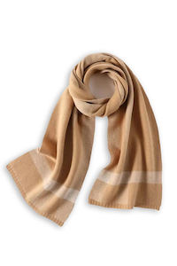 Merino Wool Scarf - Tan
