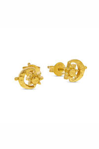 Earrings: Soluna Studs - Gold