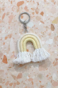 Jewellery: Rainbow Arch Keyring - Cream