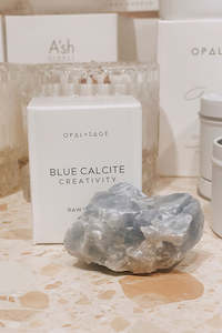Blue Calcite Raw Crystal - Creativity