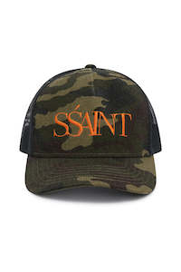 Headwear: SŚAINT Camo Trucker Cap
