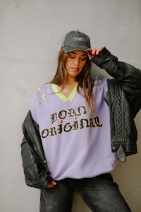 Knitwear: The Born Original Jumper - Chartreuse & Lilac