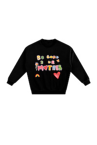 Tops: Good to Be Your Mother Fleece Crew - Black