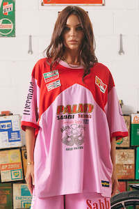 COMING SOON - Mermaid Racing Very Oversized Tee - Pink