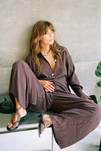 Neon Collective: Safari Paperbag Pant - Choc Fujiette