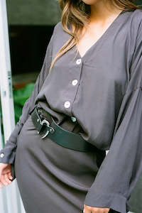 Neon Collective: Maggie Long Sleeve Crop - Chocolate Fujiette