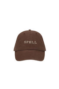 Spell Embroidered Cap - Cacao