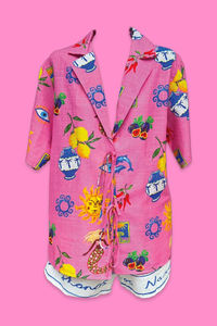 Blouses Shirts: Greek Island Tie Short Set - Pink