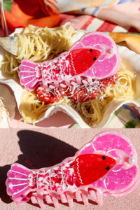 New: Lobster Love Hair Claw - Pink
