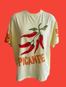 By Frankie: Picante Flames Tee- Yellow