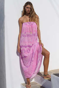 Mermaid Cove Strapless Maxi - Musk