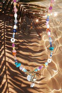 Necklaces: Rainbow Crab Fob Necklace