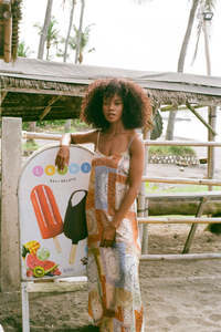 Noir Maxi Slip - Paisley Patchwork