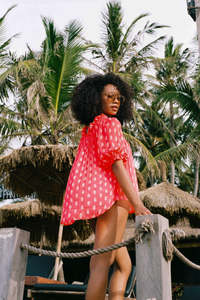 Products: Isla Blouse - Red Chiffon Paisley