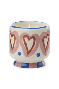 Candles: Paddywax A Dopo Hearts Ceramic Candle - Rosewood and Vanilla