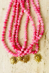 Sunny Pink Gem Necklace
