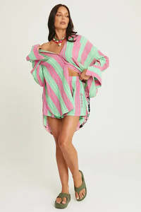 Sabbi: The Don Julio Shirt - Pop Stripe Green