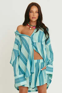 Sabbi: The Don Julio Shirt - Pop Stripe Blue