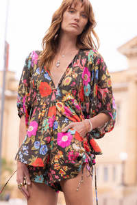 Spell: Valley of the Dolls Boho Blouse - Onyx