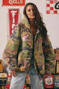 Jackets: Be Kind Bomber Jacket - Camo