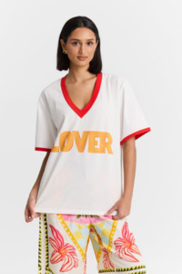 Tees: Lover V-Neck Tee - White