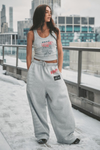 Be Happy Wide Leg Sweat Pants - Leopard