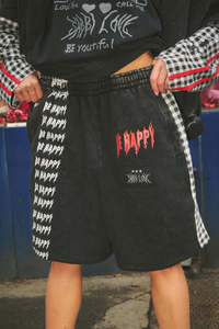 Shorts: Be Happy Gingham Trackie Shorts