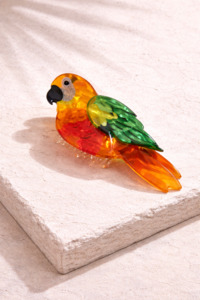 Sunset Parrot Hair Claw Clip