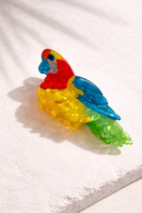 Accessories: Rainbow Parrot Hair Claw Clip