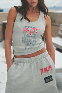 New: Be Happy Tank - Grey