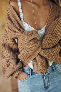 Mulberry Knit Cardigan - Toasted Almond