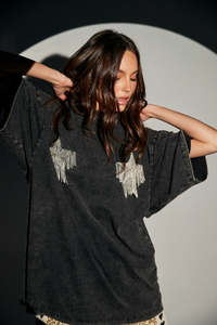 Sparkle Titty Tee - Black