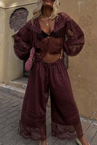 Teodora Lace Pantaloon - Fudge