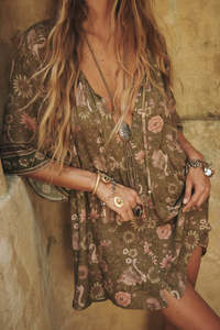 Swan Lake Tunic Dress - Sage
