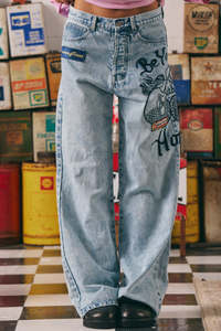 Pants: Mermaid Racing Denim Jean