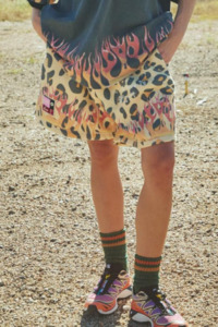 Flaming Leopard Short
