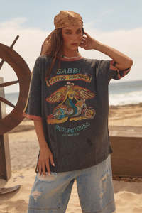 Tees: Flying Mermaid Tee - Black