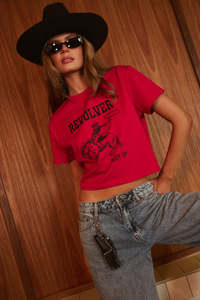 Tees: Giddy Up Baby Tee - Red
