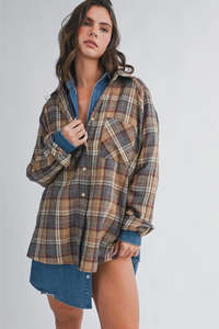 The Oversized Flannel Shirt - Oatlands Check