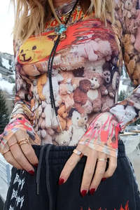 I Bear-lieve in You Mesh Top
