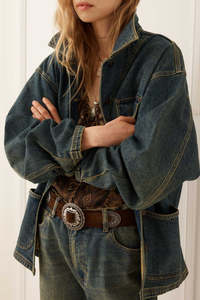Drew Denim Jacket - Dirty Indigo Blue