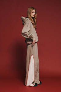 Acid wash Track Pants  - Beige