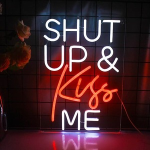 Products: Shut Up & Kiss Me Neon Sign Neon Hub NZ