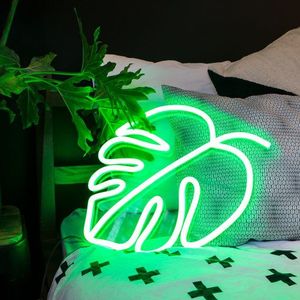 Home Decor Neon Signs: Monstera Leaf - LED Neon Sign