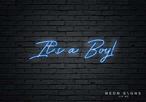 Event Neon Signs: It's a Boy - LED Neon Sign