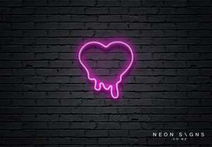 99 Neon Mini Collection: Melting Heart - LED Neon Sign